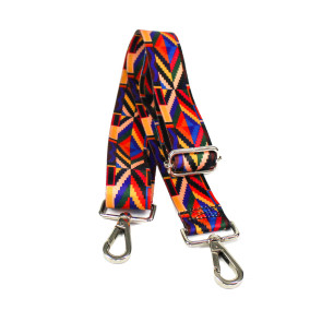 Patterned Bag Strap - Silver