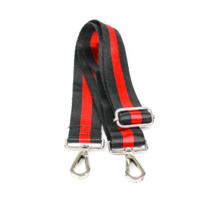 Striped Bag Strap - Silver